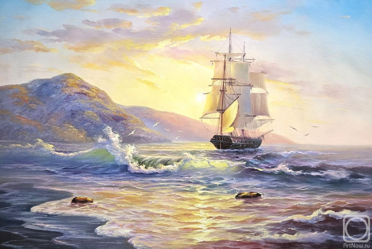 Картина маслом на холсте. Минаев Сергей. Рассвет