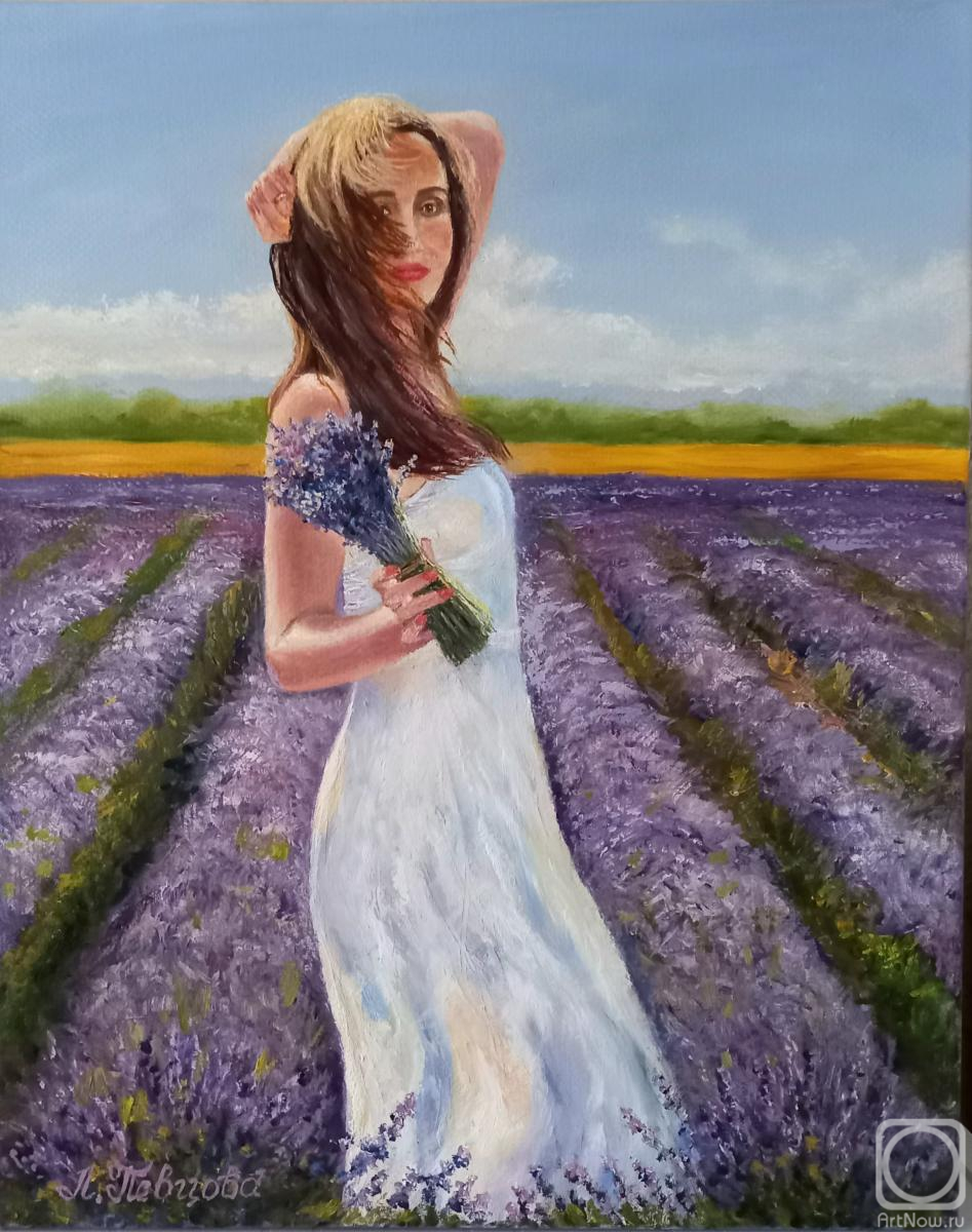Картина маслом на холсте. Певцова Любовь. Лавандовый рай