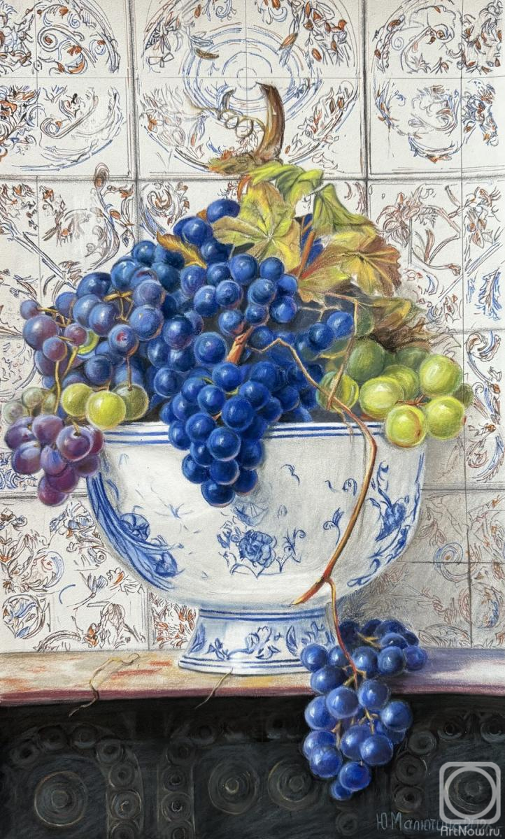 Malyutina Yuliya. Íàòþðìîðò ñ âèíîãðàäîì \ Still Life with Grapes