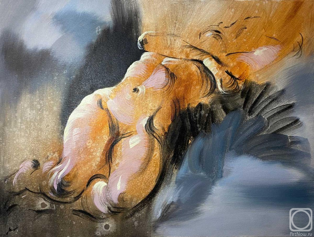 Картина маслом на холсте. Кравченко Млада. Прикосновение света.Сон