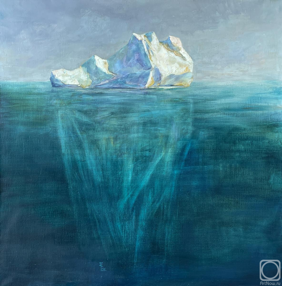 Картина маслом на холсте. Товстик Саша. Невидимая опора