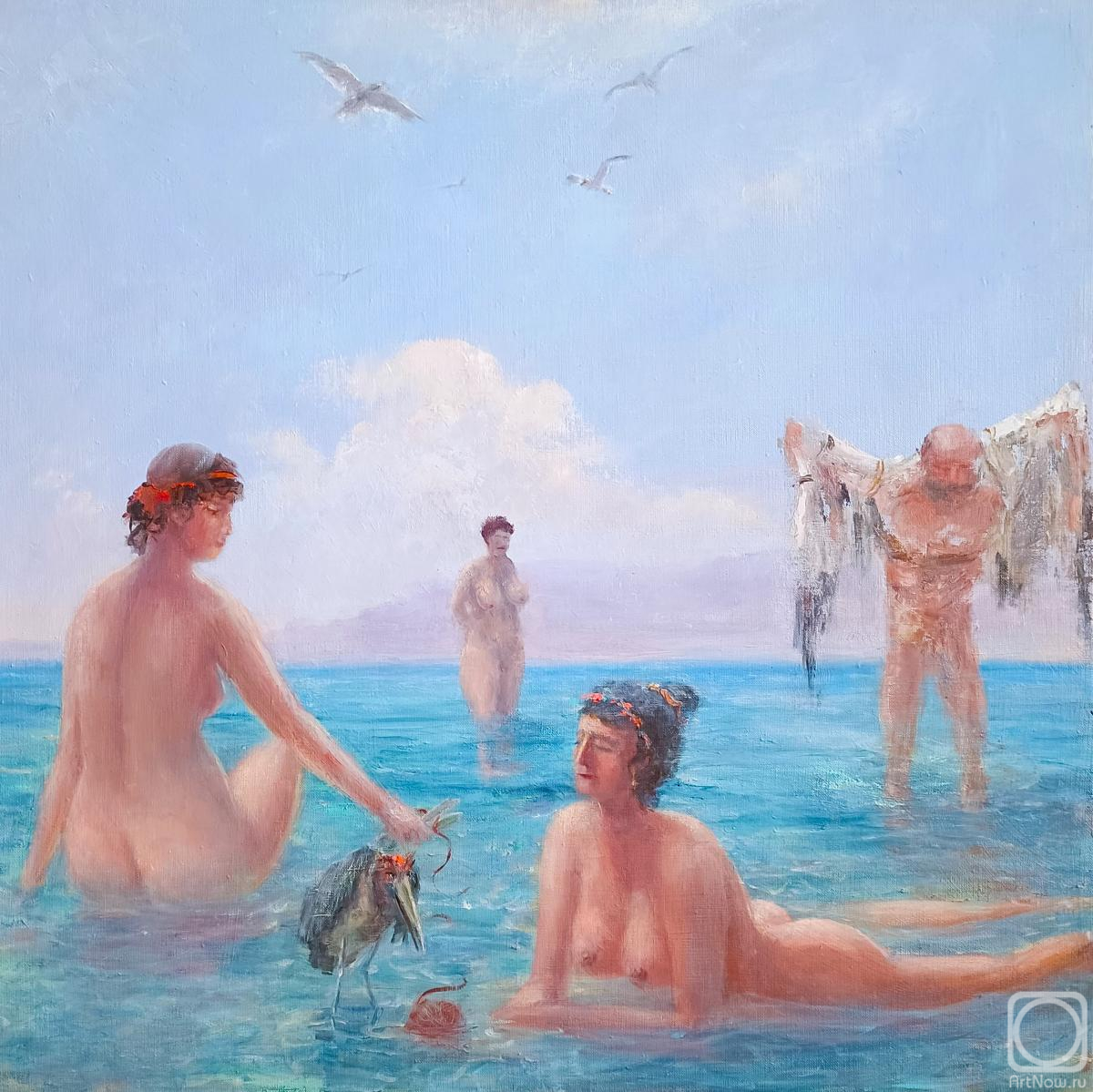 Картина маслом на холсте. Соловьев Алексей. Миф об Икаре