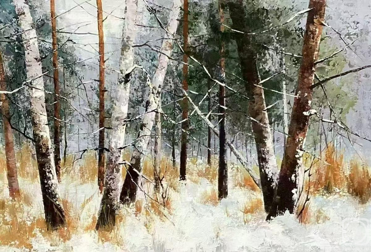 Картина. Шарабарин Андрей. Снежный хлопок. Украшение леса