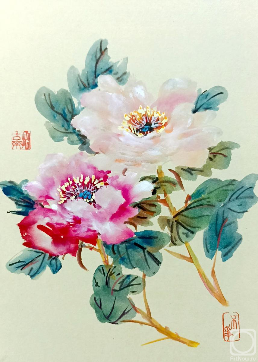 Картина. Мишуков Николай. Свежесть пионов