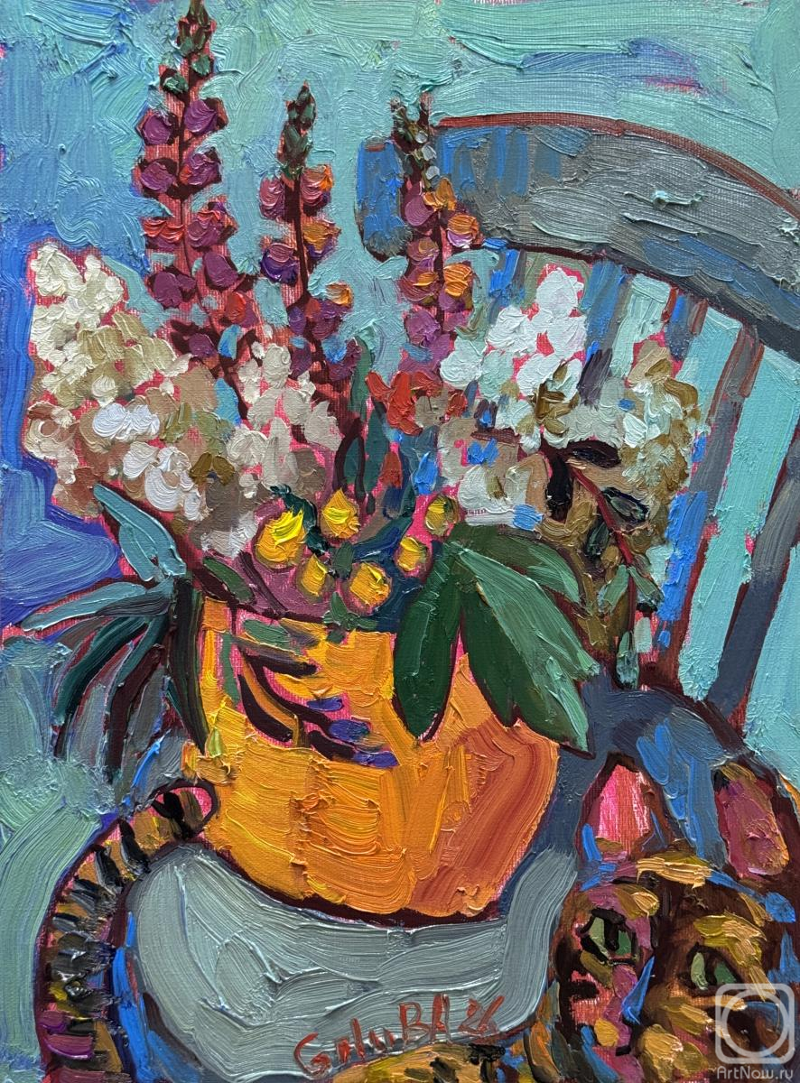 Картина маслом на холсте. Голубь Анна. Крутецкий натюрморт