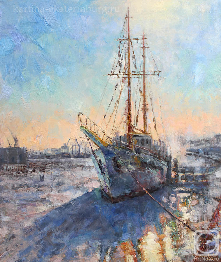 Картина маслом на холсте. Тютина-Зайкова Екатерина. Сны во льдах Невы