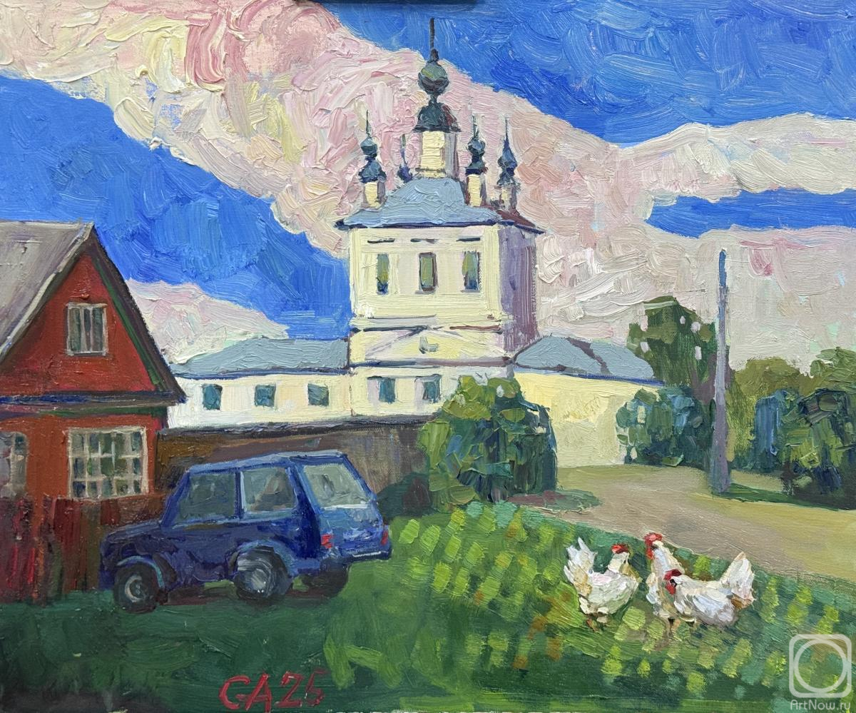 Картина маслом на холсте. Голубь Анна. Церковь Казанской иконы, деревня Степаниха, Владимирская область