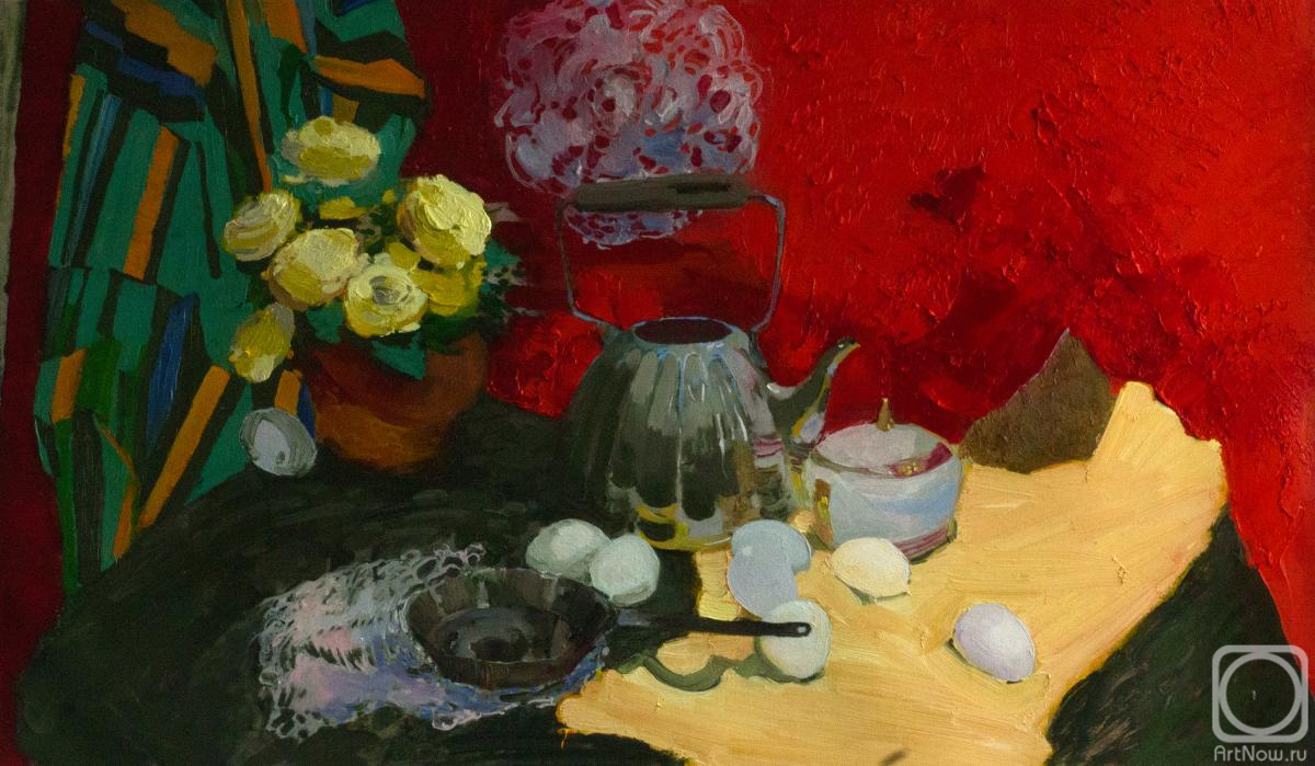 Картина маслом на холсте. Чуприна Павел. Натюрморт с кружевом