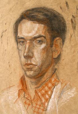 Self Portrait in checkered Shirt. Yudaev-Racei Yuri