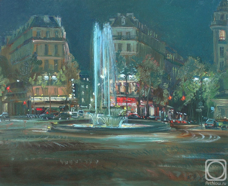 Loukianov Victor. Paris. Pl. Victor Hugo at Night