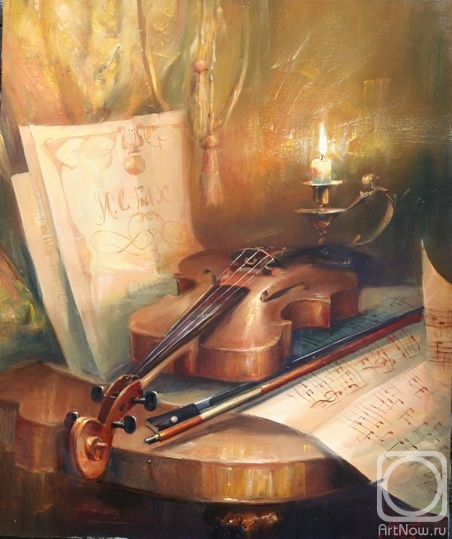 Yekimov Vladimir. Violin on the table