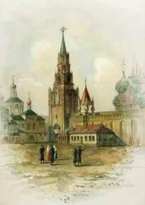 A view in the Kremlin, at the Spassky gates