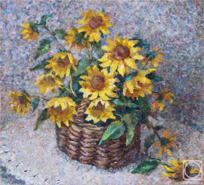 Hitkova Lyubov. Basket of flowers