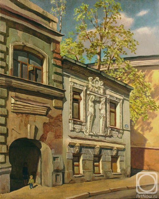 Paroshin Vladimir. A house with caryatids. Spring