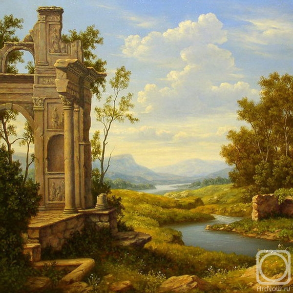 Potas Oleg. Landscape with ruins