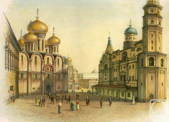 Panin Sergey. The Sobornaya square of Moscow Kremlin