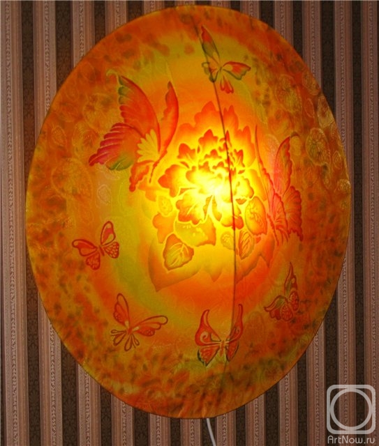 Копылова Надежда. Светильник "Солнечный круг" в рабочем состоянии (включен)