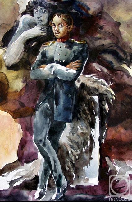 Chistyakov Yuri. Portrait of M. Lermontov