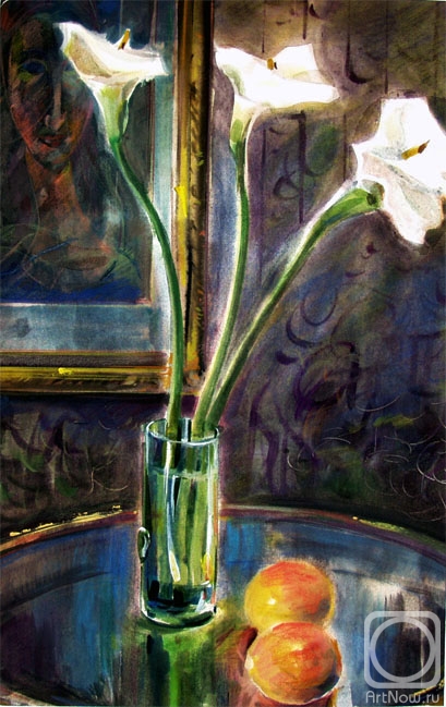 Chistyakov Yuri. Still life with cala lily flowers