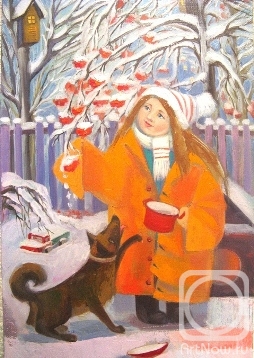 Kaduchkina-Pilipenko Olga. Girl with dog