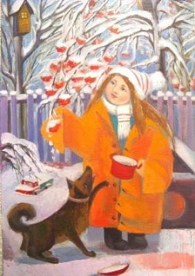 Girl with dog. Kaduchkina-Pilipenko Olga