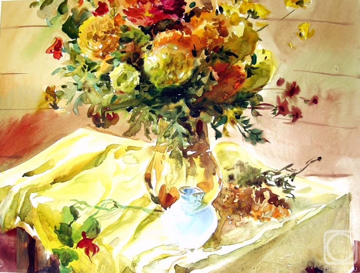 Chistyakov Yuri. A bouquet of marigolds