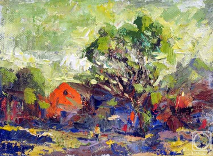 Картина маслом на холсте. Кнэхт Александр. Июньский вечер