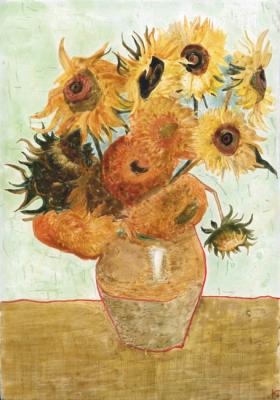 Copy Van Gog's "Sunflowers". Goncharova Katherina