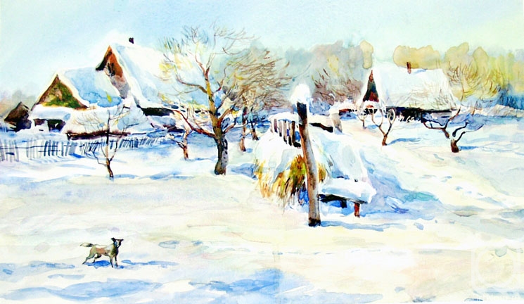 Vrublevski Yuri. Snow-covered village