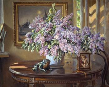Loukianov Victor Evgenievich. Still life with lilac