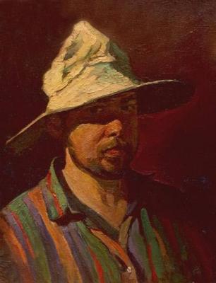 Selfportrait in the hat. Makhnev Yuri