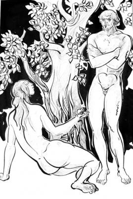Adam and Eve. Tree of life