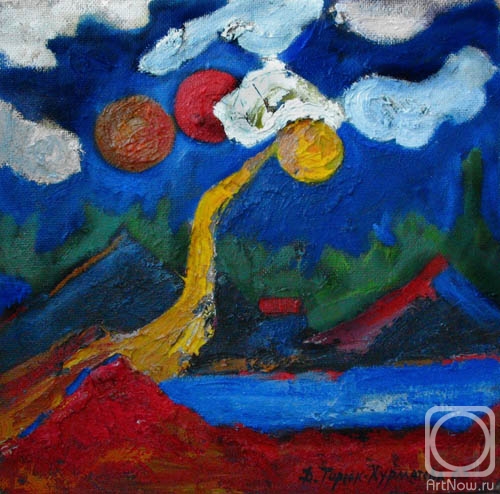 Картина. Торик-Хурматова Дилара. Два солнца и луна