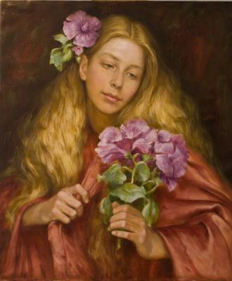 Girl with flowers. Gilgur Vlad