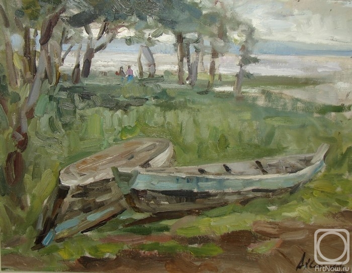 Khvastunova Alla. Boats on the shore