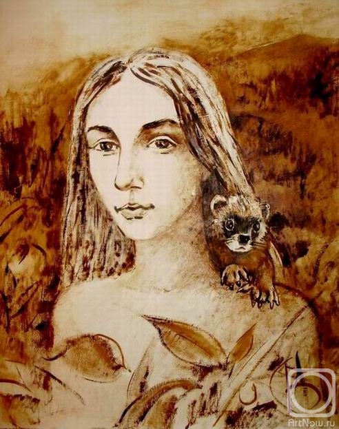 Lavrova Olga. Girl and Ferret