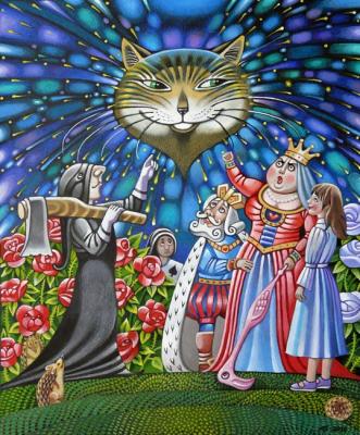 Illustration for the fairy tale "Alice in Wonderland" (). Belova Asya