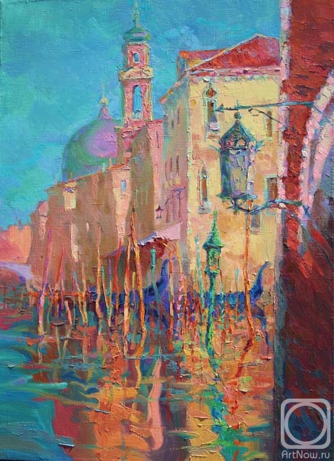 Mirgorod Igor. Titian's Venice. Gondola parking