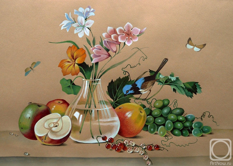 Belova Asya. Flowers, fruits, poultry