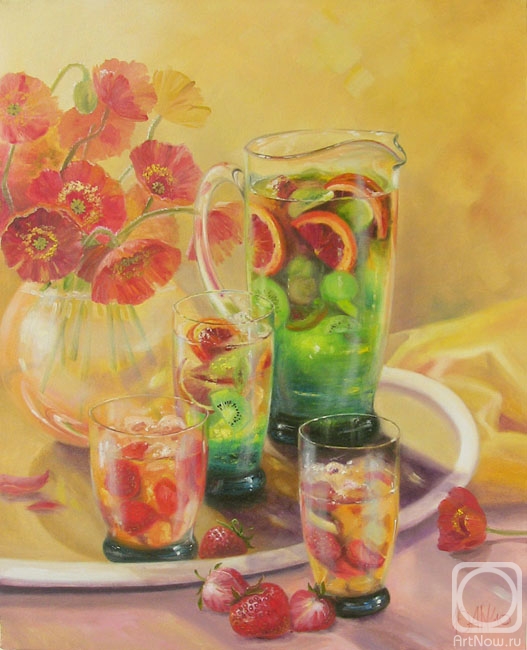 Картина маслом на холсте. Неприятель Юлия. Пунш