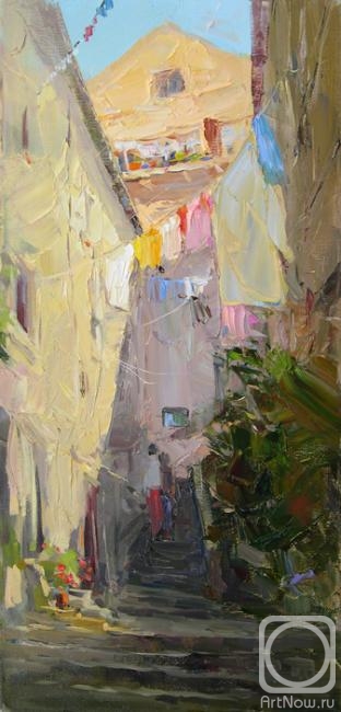 Картина маслом на холсте. Макаров Виталий. Улочка в Дубровнике. Хорватия