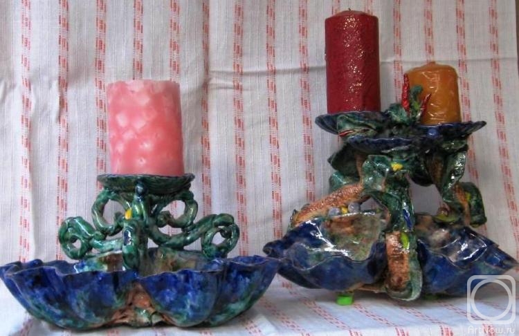 Тихомиров Александр. Подсвечники-вазы (пара)