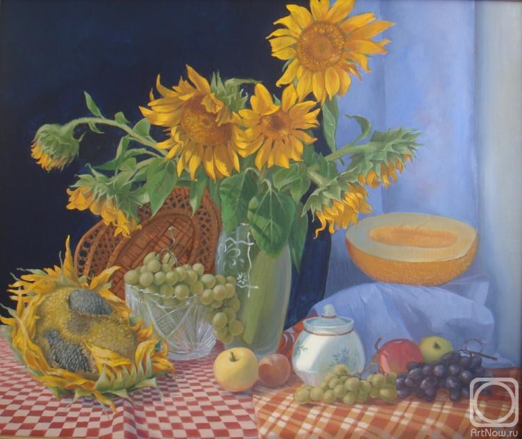 Plotnikov Alexander. Sunflowers with fruits