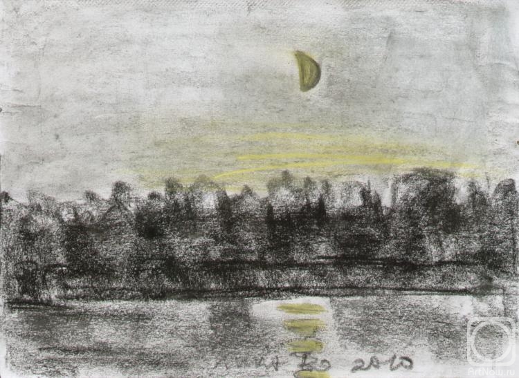 Картина. Волчек Лика. Лунные отражения в воде