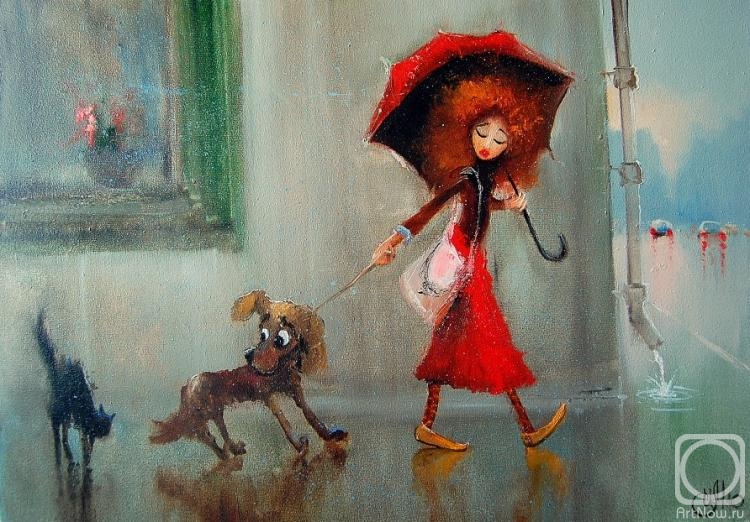 Medvedev Igor. Walk (series "Lady with a Dog")