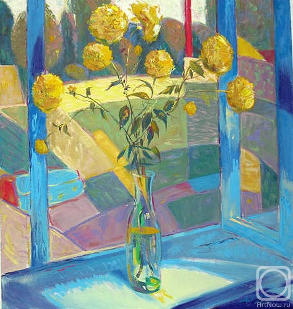 Ivanov Aleksandr. Flowers on the window