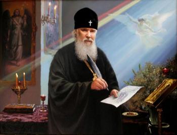 Conversation with the Patriarch of Moscow and All Russia Alexy II (Feb. 23, 1929 - December 5, 2008) under the arches of the Moldavian monastery. Vision of December 10, 2008