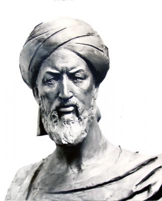 Sketch for the portrait bust. Avicenna