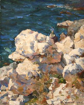 Hot stones on the coast of Cyprus