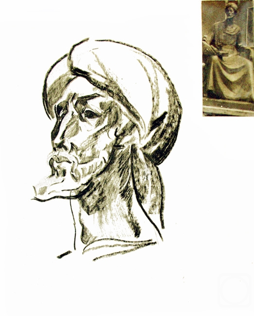 Chistyakov Yuri. Avicenna. A sketch for the portrait bust